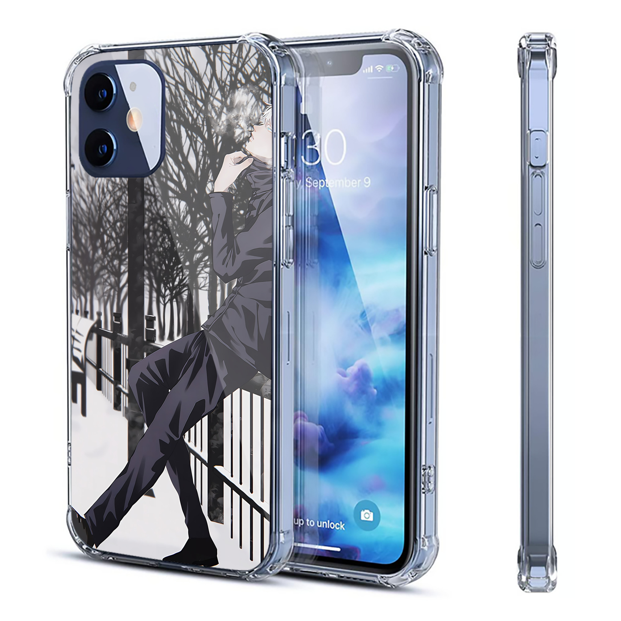（画像用） 呪術廻戦 Jujutsu Kaisen 【iPhone 12シリーズ対応】透明スマホケース（クリアソフトケース）